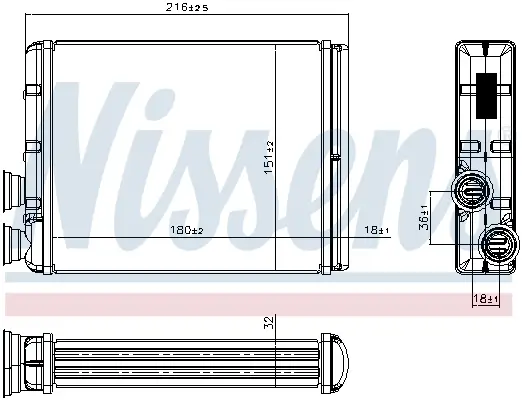 Wärmetauscher, Innenraumheizung NISSENS 71810 Bild Wärmetauscher, Innenraumheizung NISSENS 71810