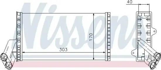 Wärmetauscher, Innenraumheizung NISSENS 71149 Bild Wärmetauscher, Innenraumheizung NISSENS 71149