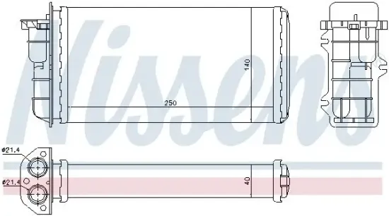 Wärmetauscher, Innenraumheizung NISSENS 71441 Bild Wärmetauscher, Innenraumheizung NISSENS 71441