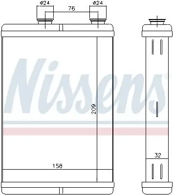 Wärmetauscher, Innenraumheizung NISSENS 71451 Bild Wärmetauscher, Innenraumheizung NISSENS 71451