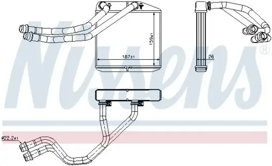 Wärmetauscher, Innenraumheizung NISSENS 71455 Bild Wärmetauscher, Innenraumheizung NISSENS 71455