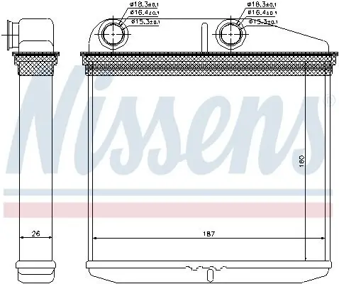 Wärmetauscher, Innenraumheizung NISSENS 71456 Bild Wärmetauscher, Innenraumheizung NISSENS 71456