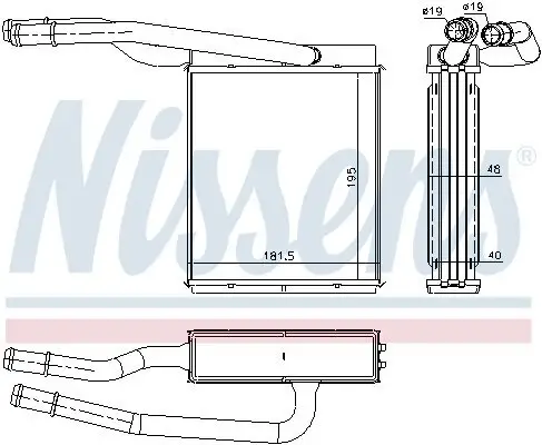 Wärmetauscher, Innenraumheizung NISSENS 71746 Bild Wärmetauscher, Innenraumheizung NISSENS 71746