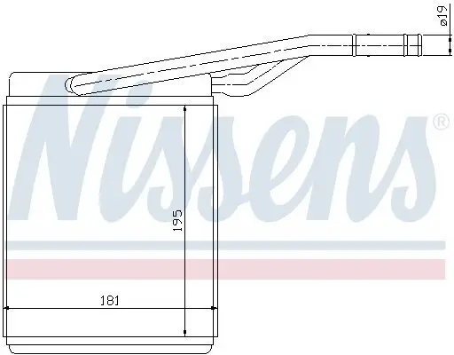 Wärmetauscher, Innenraumheizung NISSENS 71747 Bild Wärmetauscher, Innenraumheizung NISSENS 71747