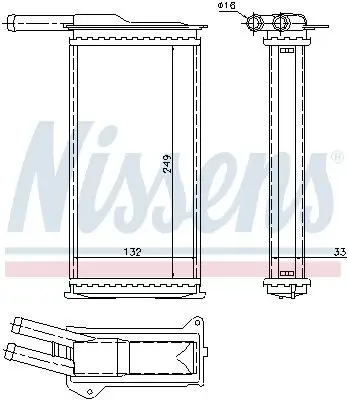 Wärmetauscher, Innenraumheizung NISSENS 71751 Bild Wärmetauscher, Innenraumheizung NISSENS 71751