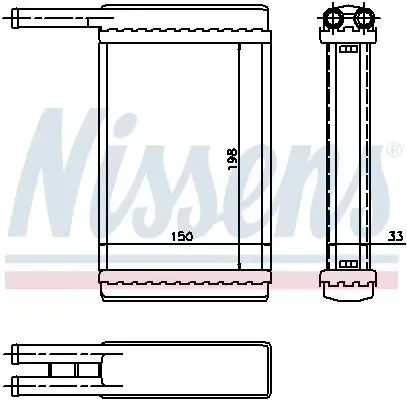 Wärmetauscher, Innenraumheizung NISSENS 71753 Bild Wärmetauscher, Innenraumheizung NISSENS 71753