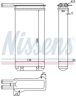 Wärmetauscher, Innenraumheizung NISSENS 71755 Bild Wärmetauscher, Innenraumheizung NISSENS 71755