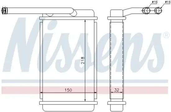 Wärmetauscher, Innenraumheizung NISSENS 71757 Bild Wärmetauscher, Innenraumheizung NISSENS 71757