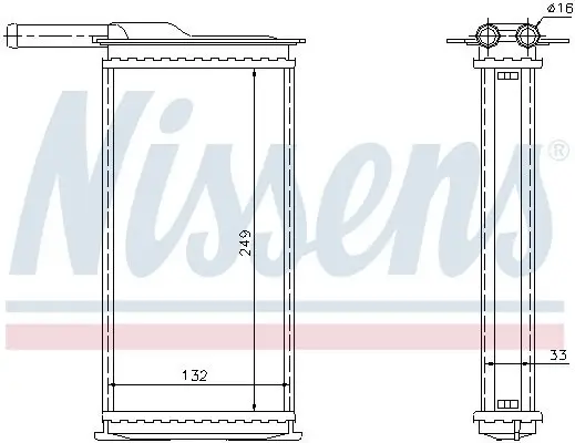 Wärmetauscher, Innenraumheizung NISSENS 71761 Bild Wärmetauscher, Innenraumheizung NISSENS 71761