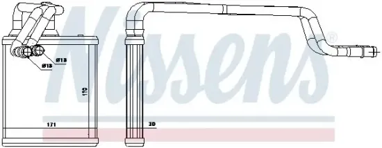 Wärmetauscher, Innenraumheizung NISSENS 71772 Bild Wärmetauscher, Innenraumheizung NISSENS 71772