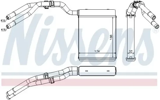Wärmetauscher, Innenraumheizung NISSENS 71773 Bild Wärmetauscher, Innenraumheizung NISSENS 71773