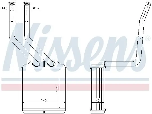 Wärmetauscher, Innenraumheizung NISSENS 71776 Bild Wärmetauscher, Innenraumheizung NISSENS 71776