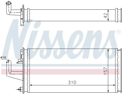 Wärmetauscher, Innenraumheizung NISSENS 71807 Bild Wärmetauscher, Innenraumheizung NISSENS 71807