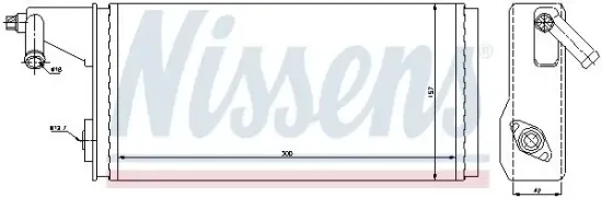 Wärmetauscher, Innenraumheizung NISSENS 71808 Bild Wärmetauscher, Innenraumheizung NISSENS 71808