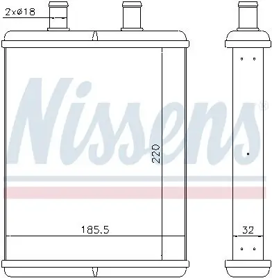 Wärmetauscher, Innenraumheizung NISSENS 71817 Bild Wärmetauscher, Innenraumheizung NISSENS 71817