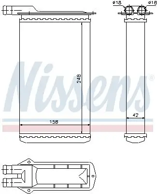 Wärmetauscher, Innenraumheizung NISSENS 71942 Bild Wärmetauscher, Innenraumheizung NISSENS 71942