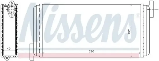 Wärmetauscher, Innenraumheizung NISSENS 72002 Bild Wärmetauscher, Innenraumheizung NISSENS 72002