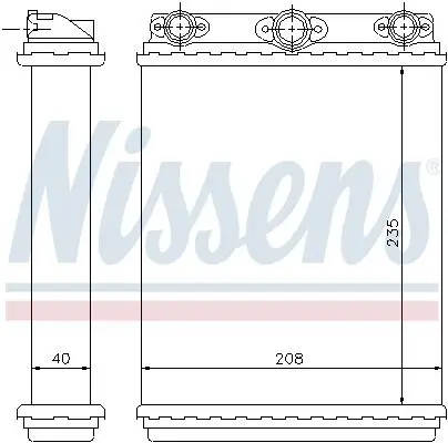 Wärmetauscher, Innenraumheizung NISSENS 72016 Bild Wärmetauscher, Innenraumheizung NISSENS 72016