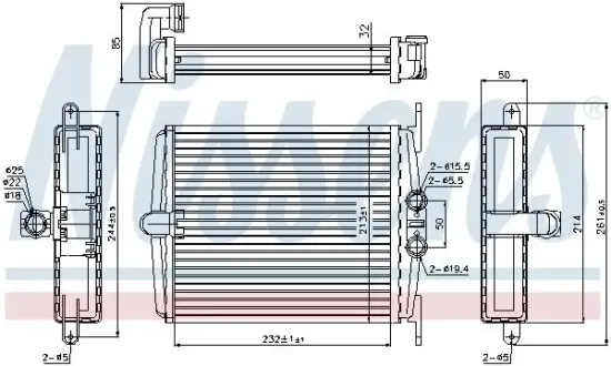 Wärmetauscher, Innenraumheizung NISSENS 72019 Bild Wärmetauscher, Innenraumheizung NISSENS 72019