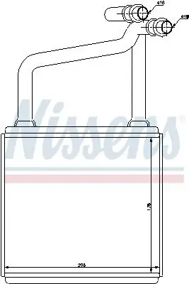 Wärmetauscher, Innenraumheizung NISSENS 72031 Bild Wärmetauscher, Innenraumheizung NISSENS 72031