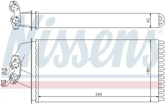 Wärmetauscher, Innenraumheizung NISSENS 72036 Bild Wärmetauscher, Innenraumheizung NISSENS 72036