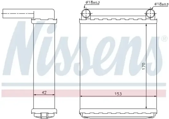 Wärmetauscher, Innenraumheizung NISSENS 72038 Bild Wärmetauscher, Innenraumheizung NISSENS 72038