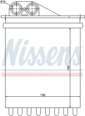 Wärmetauscher, Innenraumheizung NISSENS 72040 Bild Wärmetauscher, Innenraumheizung NISSENS 72040