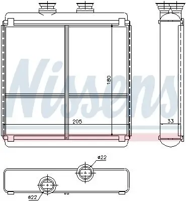 Wärmetauscher, Innenraumheizung NISSENS 72042 Bild Wärmetauscher, Innenraumheizung NISSENS 72042