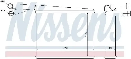 Wärmetauscher, Innenraumheizung NISSENS 72043 Bild Wärmetauscher, Innenraumheizung NISSENS 72043