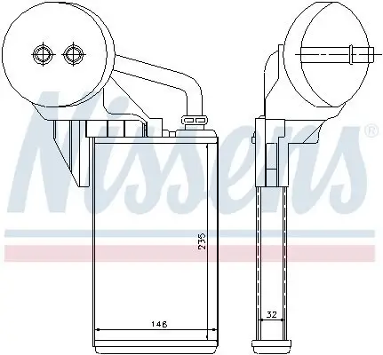 Wärmetauscher, Innenraumheizung NISSENS 72207 Bild Wärmetauscher, Innenraumheizung NISSENS 72207