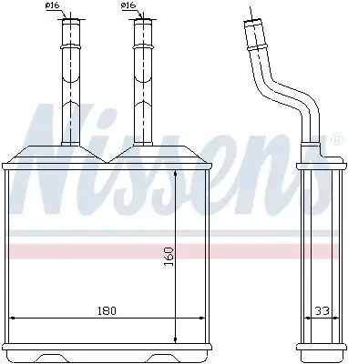 Wärmetauscher, Innenraumheizung NISSENS 72634 Bild Wärmetauscher, Innenraumheizung NISSENS 72634