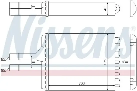 Wärmetauscher, Innenraumheizung NISSENS 72656 Bild Wärmetauscher, Innenraumheizung NISSENS 72656