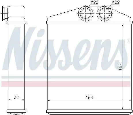Wärmetauscher, Innenraumheizung NISSENS 72661 Bild Wärmetauscher, Innenraumheizung NISSENS 72661