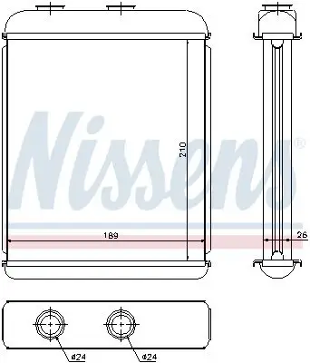 Wärmetauscher, Innenraumheizung NISSENS 72662 Bild Wärmetauscher, Innenraumheizung NISSENS 72662