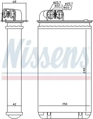 Wärmetauscher, Innenraumheizung NISSENS 72936 Bild Wärmetauscher, Innenraumheizung NISSENS 72936