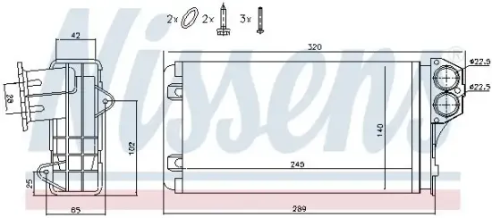 Wärmetauscher, Innenraumheizung NISSENS 72941 Bild Wärmetauscher, Innenraumheizung NISSENS 72941