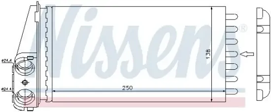 Wärmetauscher, Innenraumheizung NISSENS 72945 Bild Wärmetauscher, Innenraumheizung NISSENS 72945