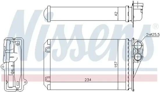 Wärmetauscher, Innenraumheizung NISSENS 72946 Bild Wärmetauscher, Innenraumheizung NISSENS 72946