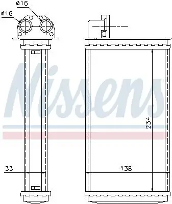 Wärmetauscher, Innenraumheizung NISSENS 72981 Bild Wärmetauscher, Innenraumheizung NISSENS 72981