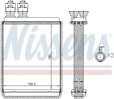 Wärmetauscher, Innenraumheizung NISSENS 72986 Bild Wärmetauscher, Innenraumheizung NISSENS 72986