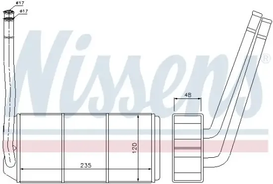 Wärmetauscher, Innenraumheizung NISSENS 73001 Bild Wärmetauscher, Innenraumheizung NISSENS 73001