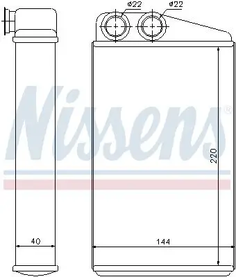 Wärmetauscher, Innenraumheizung NISSENS 73249 Bild Wärmetauscher, Innenraumheizung NISSENS 73249