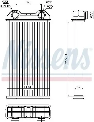 Wärmetauscher, Innenraumheizung NISSENS 73331 Bild Wärmetauscher, Innenraumheizung NISSENS 73331