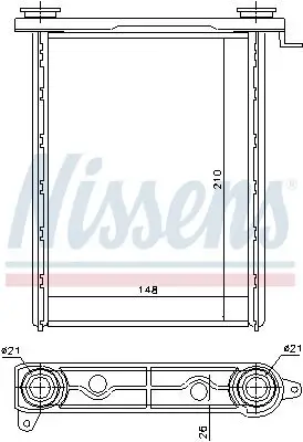 Wärmetauscher, Innenraumheizung NISSENS 73343 Bild Wärmetauscher, Innenraumheizung NISSENS 73343