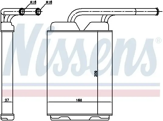 Wärmetauscher, Innenraumheizung NISSENS 73349 Bild Wärmetauscher, Innenraumheizung NISSENS 73349