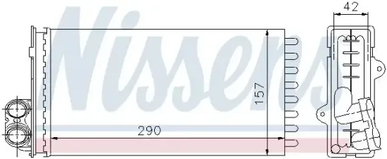 Wärmetauscher, Innenraumheizung NISSENS 73356 Bild Wärmetauscher, Innenraumheizung NISSENS 73356