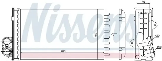 Wärmetauscher, Innenraumheizung NISSENS 73362 Bild Wärmetauscher, Innenraumheizung NISSENS 73362