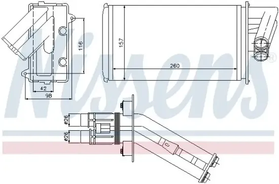 Wärmetauscher, Innenraumheizung NISSENS 73368 Bild Wärmetauscher, Innenraumheizung NISSENS 73368