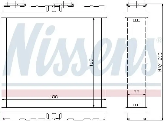 Wärmetauscher, Innenraumheizung NISSENS 73379 Bild Wärmetauscher, Innenraumheizung NISSENS 73379