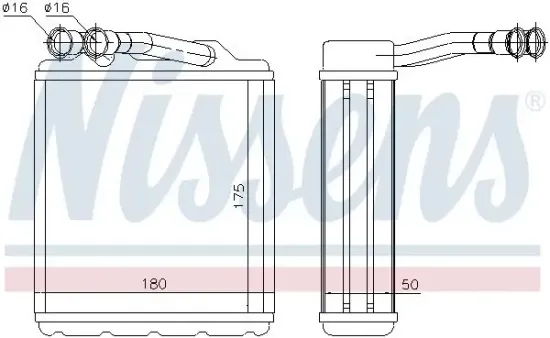 Wärmetauscher, Innenraumheizung NISSENS 73464 Bild Wärmetauscher, Innenraumheizung NISSENS 73464